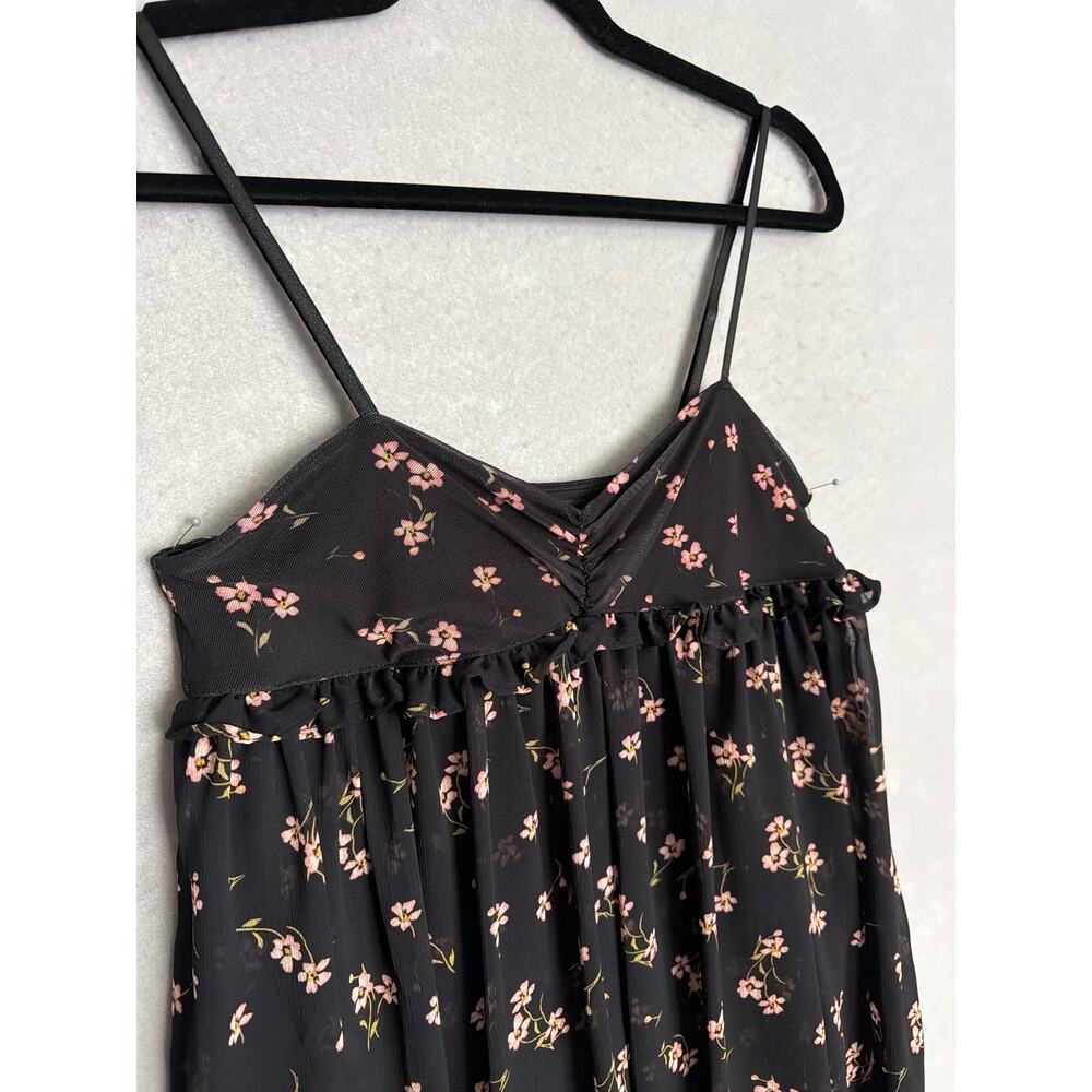 AFRM Britta Mini Dress Chiffon in Delicate Ditzy Women's Large NEW - Picture 2 of 11